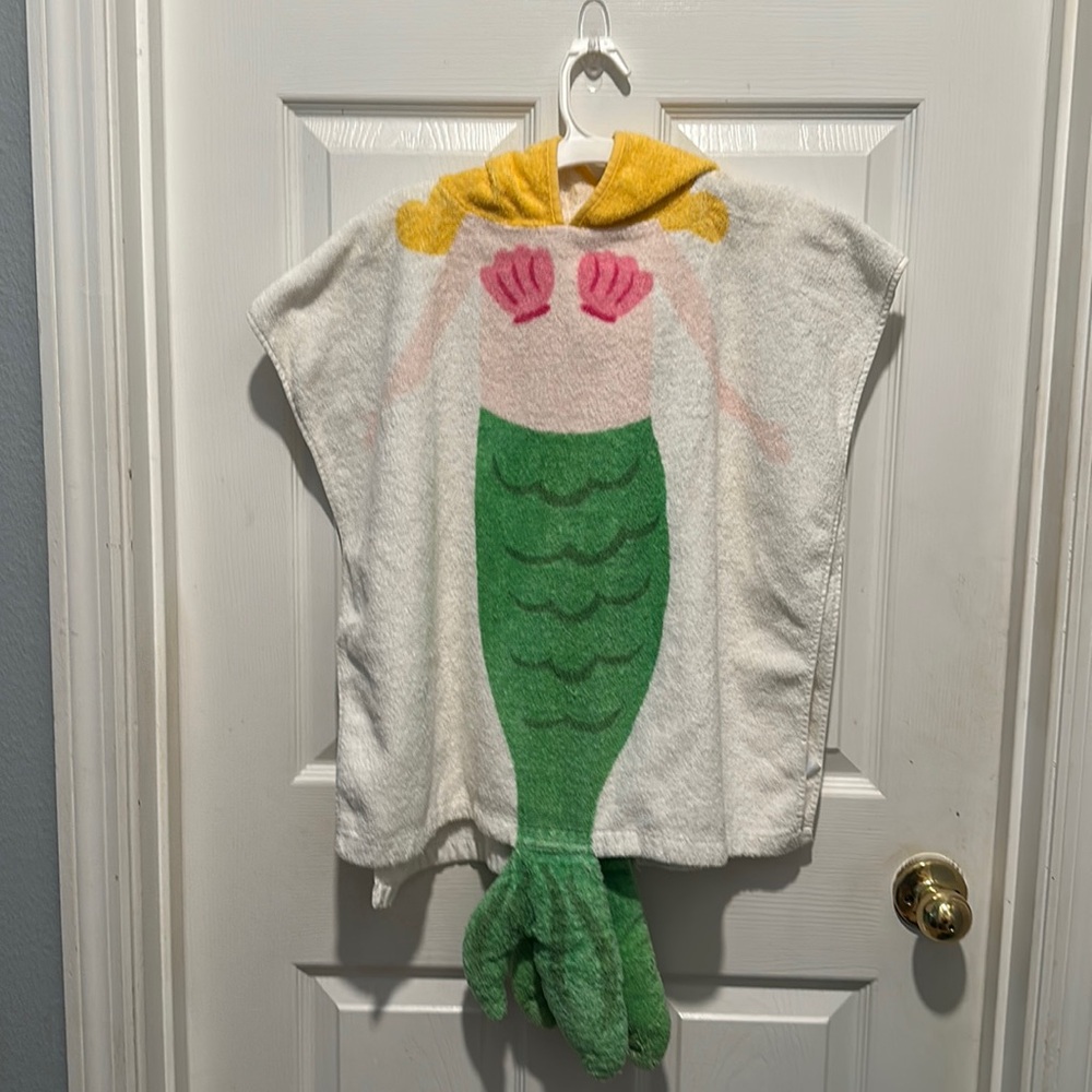 Girls Gymboree mermaid towel cover up 100% cotton one size
